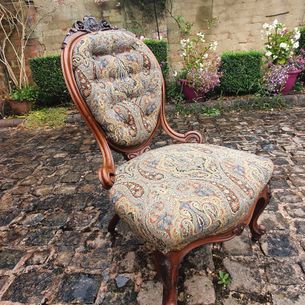 Early Victorian lady's mahogany chair.