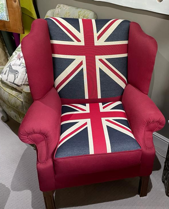 Wing armchair.