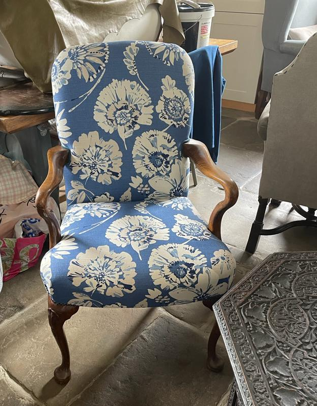 1920's queen ann style occasional chair.